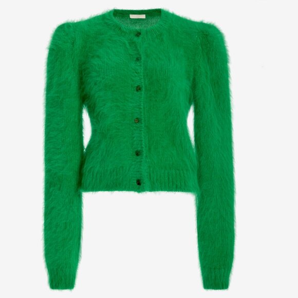 Runway Ulla Johnson  Aisha fuzzy angora-blend knit cardigan Size S/M NEW - Picture 12 of 13